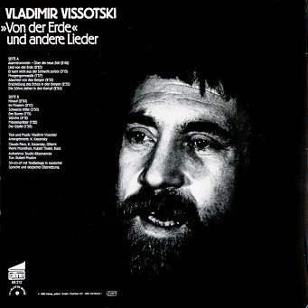 Wysocki, Wladymir – »Von Der Erde« Und Andere Lieder, pläne 88 212, LP, KOMIS