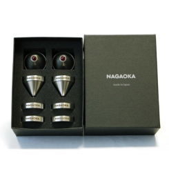 NAGAOKA INS-SU01 stożki antywibracyjne (rubin+stal) kpl 4szt.