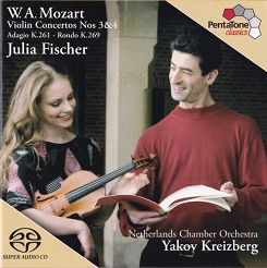 Mozart, W. A., Julia Fischer, Netherlands Chamber Orchestra, Yakov Kreizberg – Violin Concertos Nos 3&4 - Adagio K.261 - Rondo K.269, CD, KOMIS