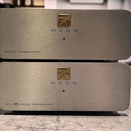 SIMAUDIO MOON LP 5.3 RS/ PSX 5.3 - przedwzmacniacz gramofonowy z zasilaczem/ KOMIS